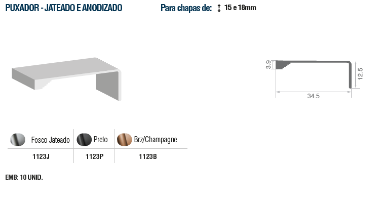1123B-PUX JAT BRZ CHAMPAGNE ENCAIXE