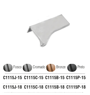 C1115B-18 PONTEIRA VZD METAL BRZ CHAMPAG